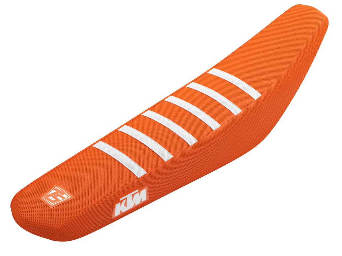 Throttle Syndicate KTM SX/SX-F 23-26 Orange/White Factory Seat Cover